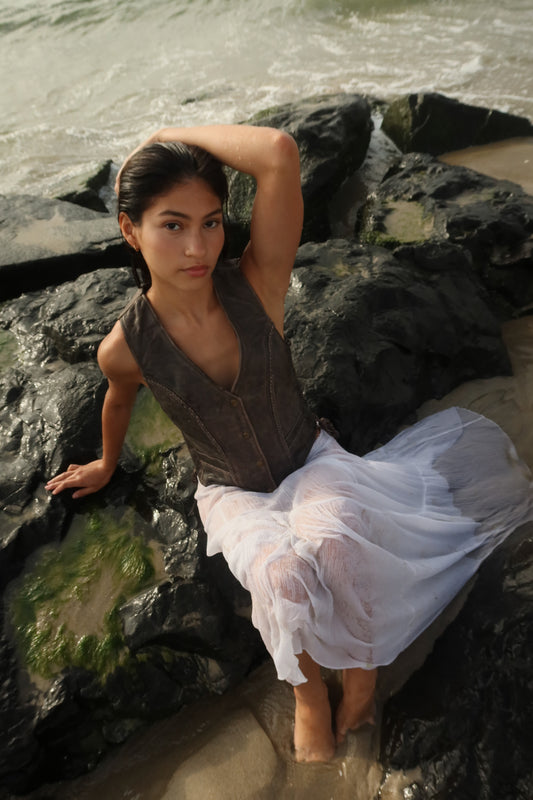 MYA LACE UP VEST